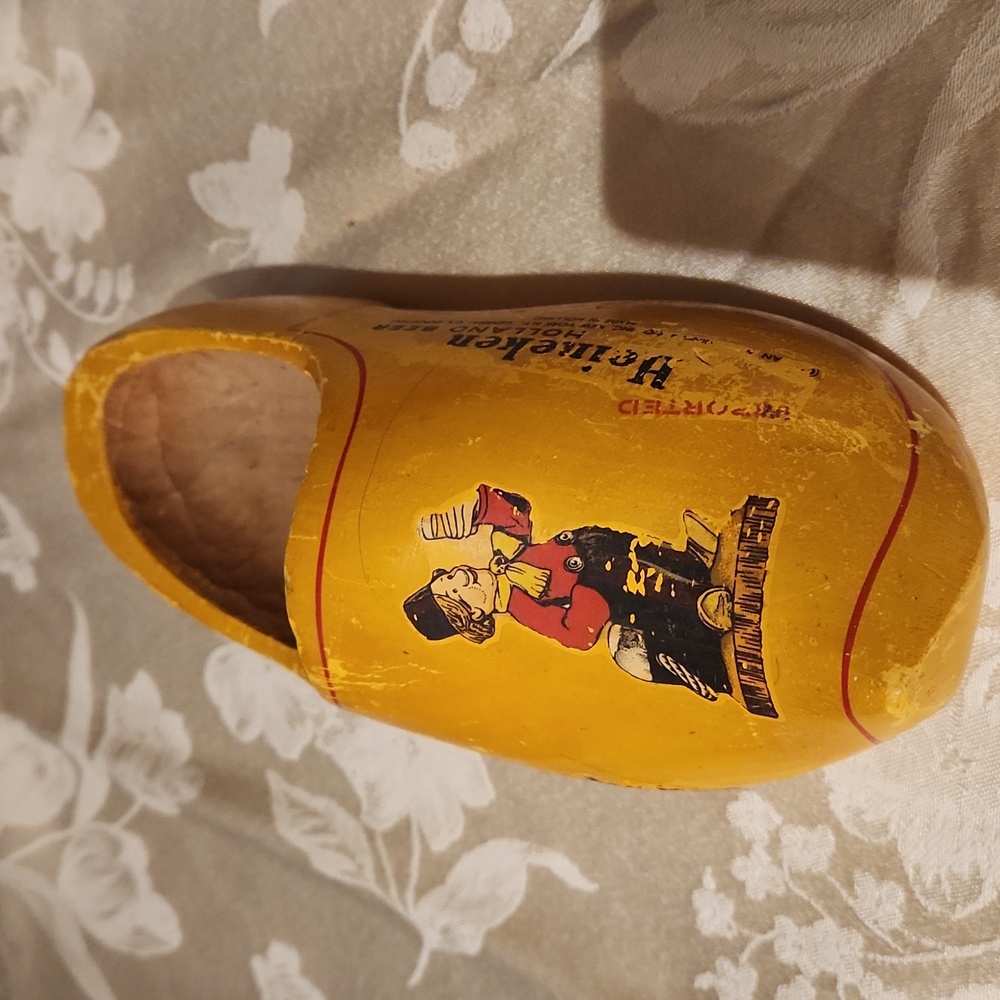 Vintage Heineken Beer Advertisement Holland Wooden Dutch Shoe Collectible